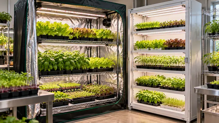 Grow Tent vs Grow Cabinet: Setup, Ventilation and Which to Buy — illustrative image
