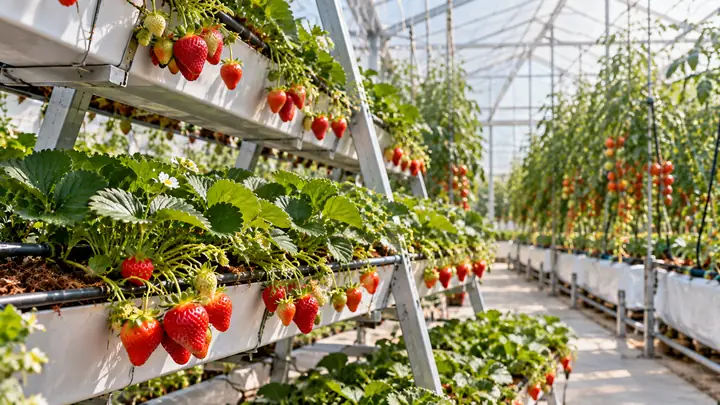 Hydroponic Strawberries and Tomatoes: Systems, Media and Care — illustrative image