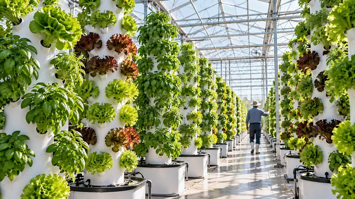 Hydroponic Towers: How They Work, Aeroponic Towers and Setup — illustrative image