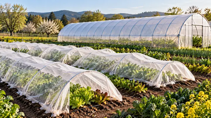 Poly Tunnel Guide: Low Tunnels vs Caterpillar Tunnels vs High Tunnels — illustrative image