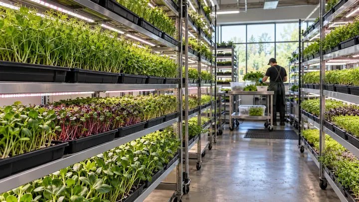 Microgreens Business Guide: Crops, Equipment and Selling — illustrative image