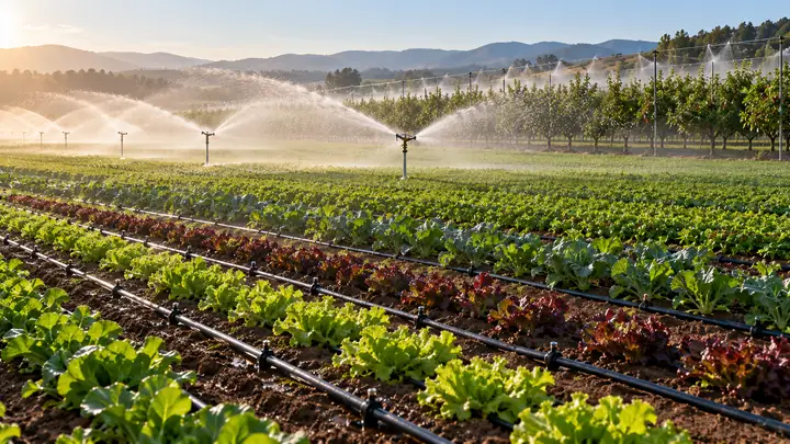 Types of Irrigation Systems: Drip, Sprinkler, Surface and Micro — illustrative image