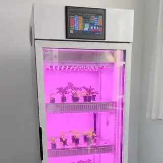 Seedling cabinet with smart control panel and glass doors