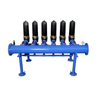 Automatic backwash disc water filter system