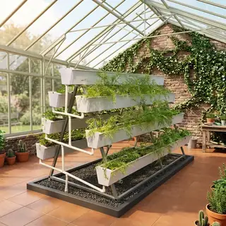 Strawberry-shaped PVC A-frame planting trough