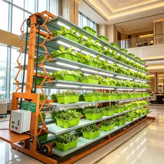 Movable multi-layer indoor grow shelves