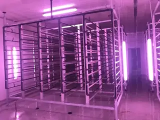 Hydroponic forage container with green fodder trays