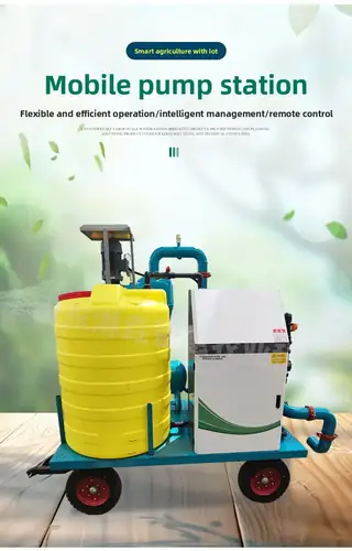 Towed mobile water-fertilizer fertigation unit