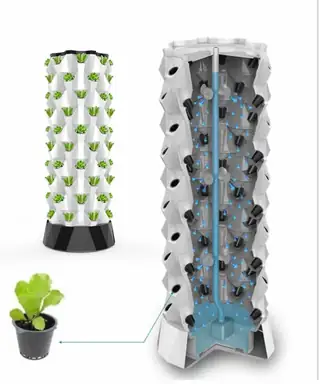 New-style Pineapple vertical aeroponic tower