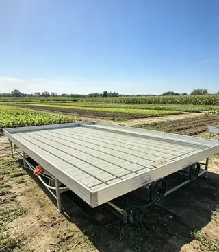 Rigid tidal tray for hydroponic seedbeds